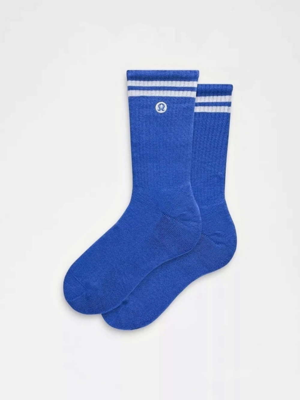 lululemon Power Stride Crew Sock Stripe Blue & White